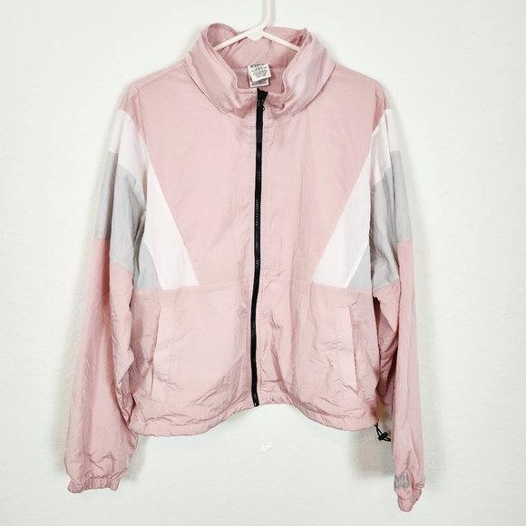 PINK Victoria's Secret | NWT Hooded Wind Breaker Rain Jacket Pink Medium - Picture 3 of 7